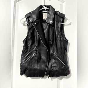 Zara Tft Outerwear  Faux Leather Vest